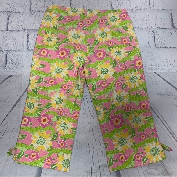 LILLY PULITZER Croc Monsieur Capris - Picture 2 of 6